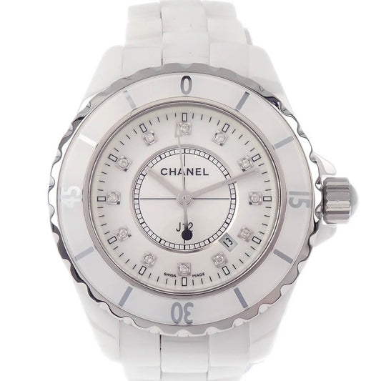Chanel Ref.H2570 J12 34mm Quartz Watch Ceramic SS Diamond