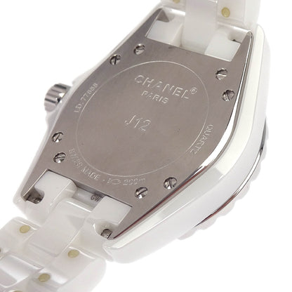 Chanel Ref.H2570 J12 34mm Quartz Watch Ceramic SS Diamond