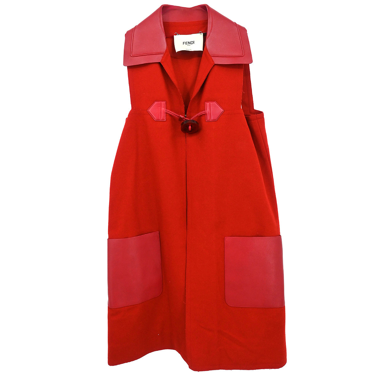 Fendi Sleeveless Jacket Red #42