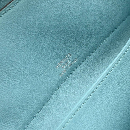 Hermes 2015 Blue Atoll Swift Bolide Secret Handbag