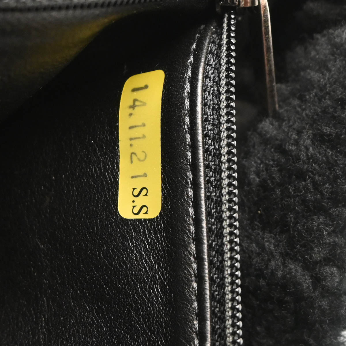 Chanel 2014-2015 Black Wool Costume Pearl Shoulder Bag