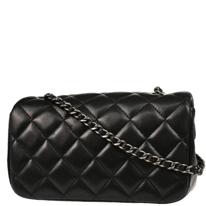 Chanel 2014 Black Lambskin Shoulder Bag