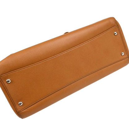 Chanel 2015-2016 Brown Caviar Executive Cerf Tote Bag 2way