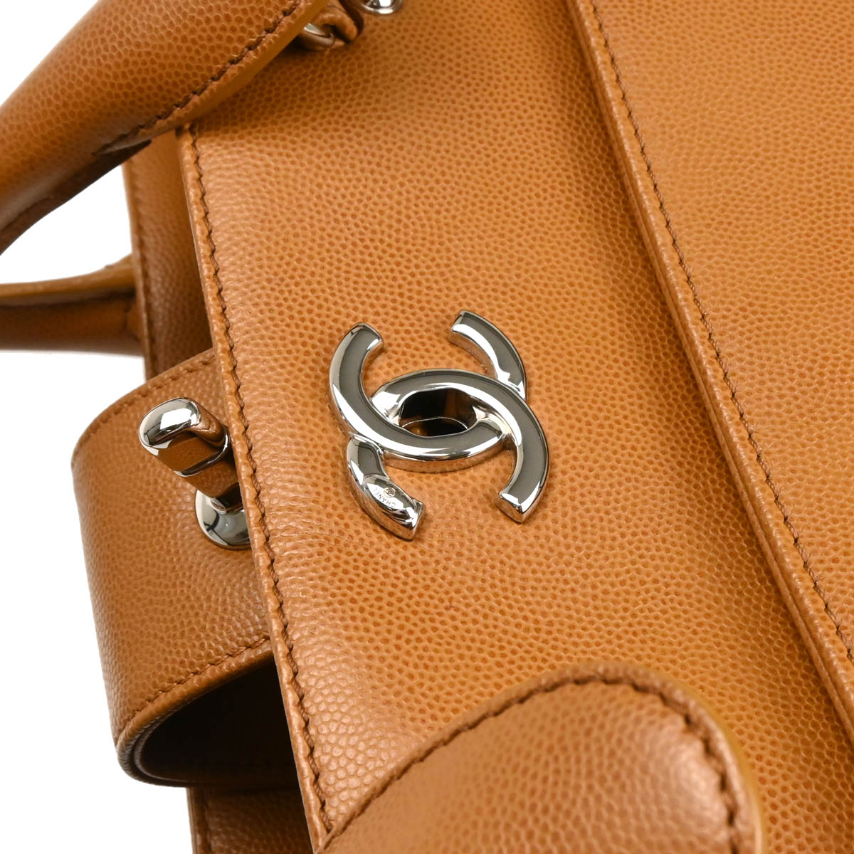 Chanel 2015-2016 Brown Caviar Executive Cerf Tote Bag 2way