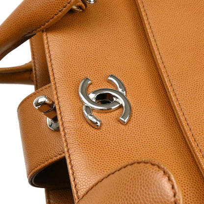 Chanel 2015-2016 Brown Caviar Executive Cerf Tote Bag 2way