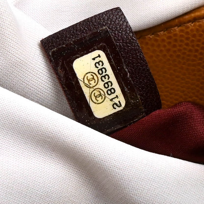 Chanel 2015-2016 Brown Caviar Executive Cerf Tote Bag 2way