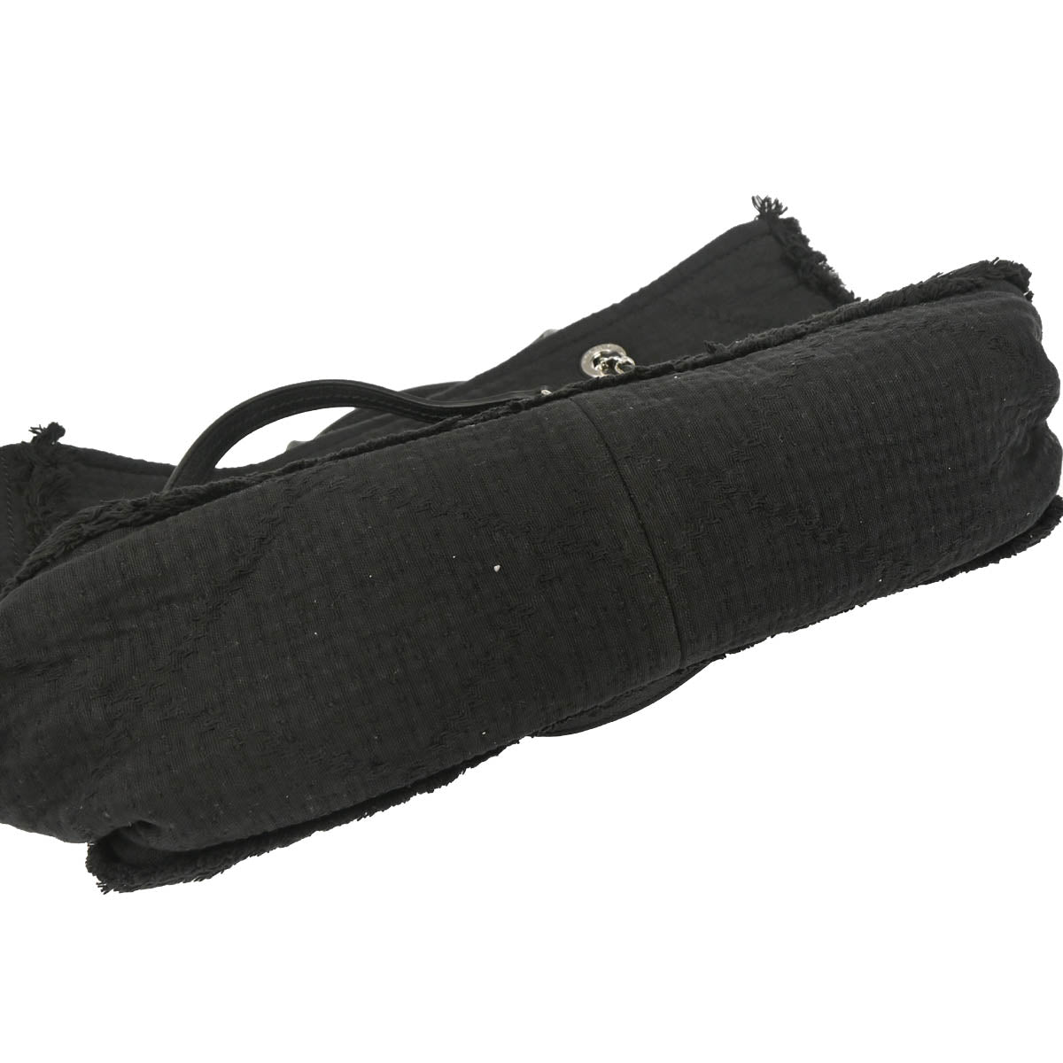 Chanel 2018 Black Cotton 2way Tote Shoulder Handbag