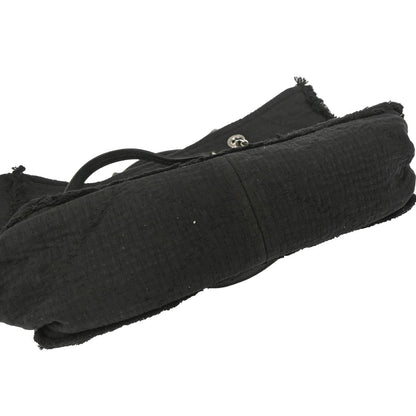 Chanel 2018 Black Cotton 2way Tote Shoulder Handbag