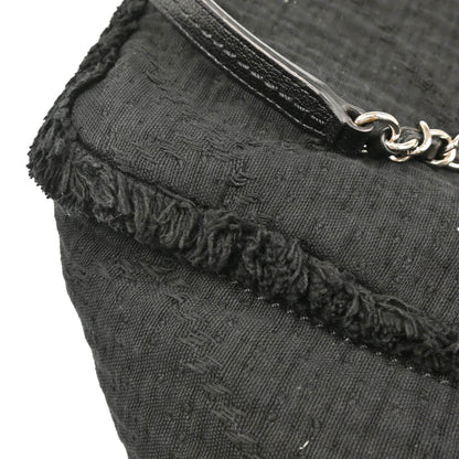 Chanel 2018 Black Cotton 2way Tote Shoulder Handbag