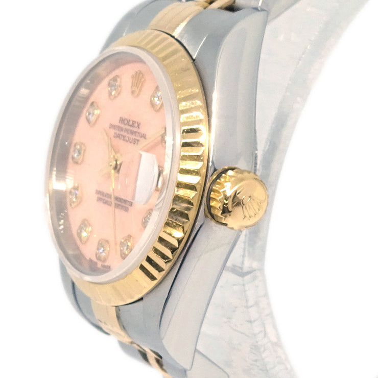 Rolex Oyster Perpetual Datejust 26mm Ref.69173G Watch 18KYG SS Diamond