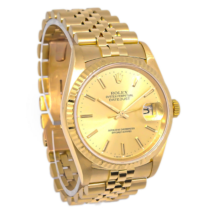 Rolex Oyster Perpetual Datejust 36mm Ref.16238 Self-winding Watch 18KYG