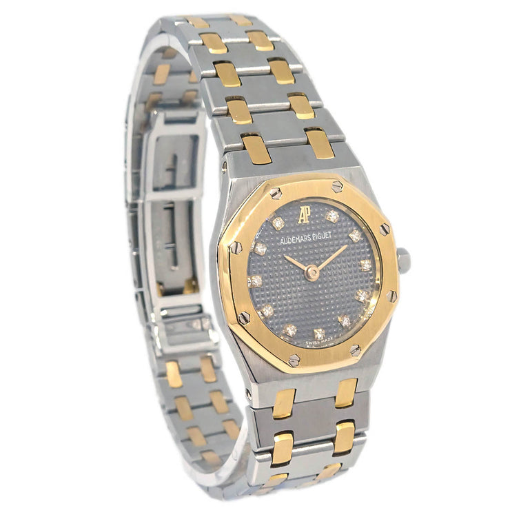 Audemars Piguet Royal Oak Quartz Watch 18KYG SS Diamond