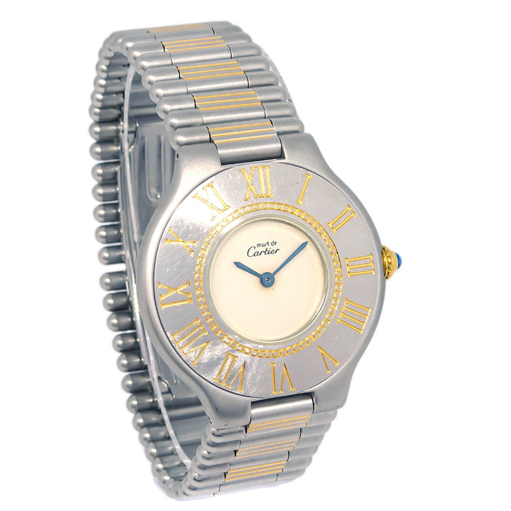 Cartier Must 21 Quartz Watch SS 18KYG