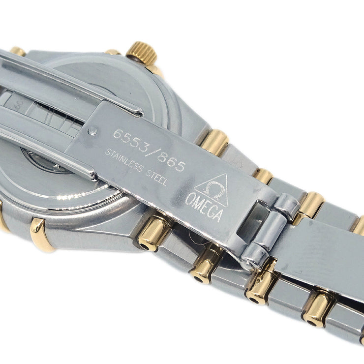 Omega Constellation Quartz Watch 18KYG SS Diamond Shell
