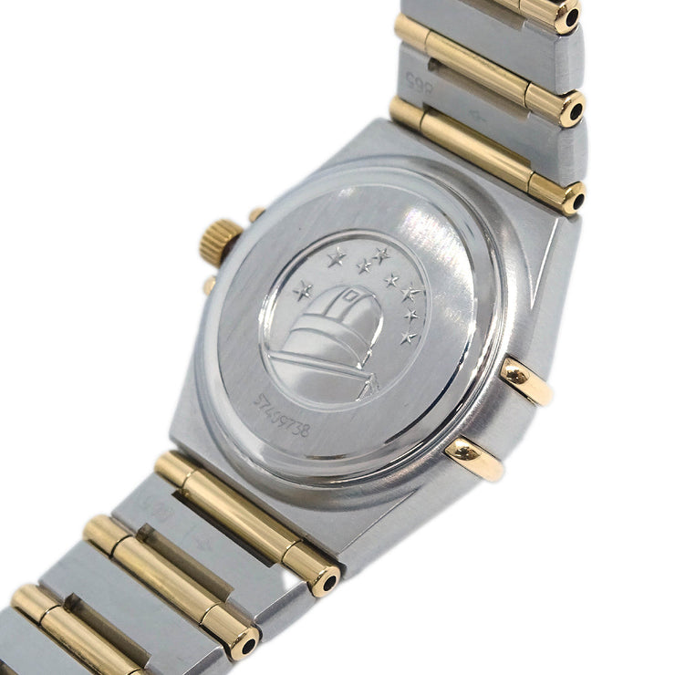 Omega Constellation Quartz Watch 18KYG SS Diamond Shell