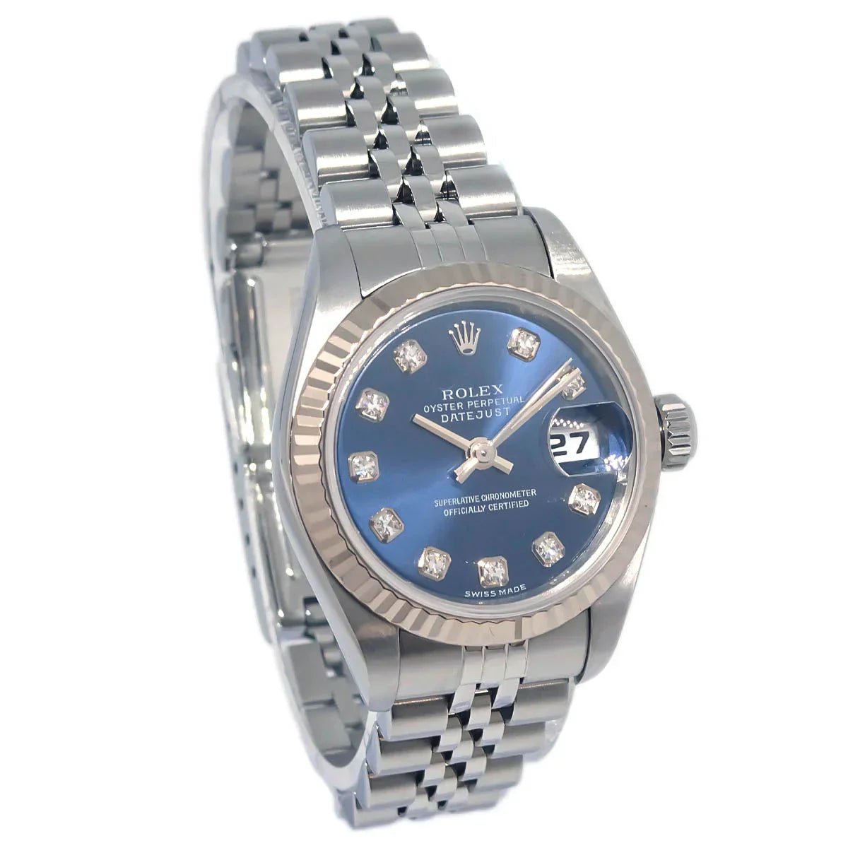 Rolex Ref.79174 Oyster Perpetual Datejust 26mm Watch SS Diamond