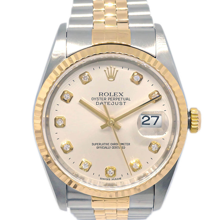 Rolex Oyster Perpetual Datejust Ref.16233 34mm Self-winding Watch 18KYG