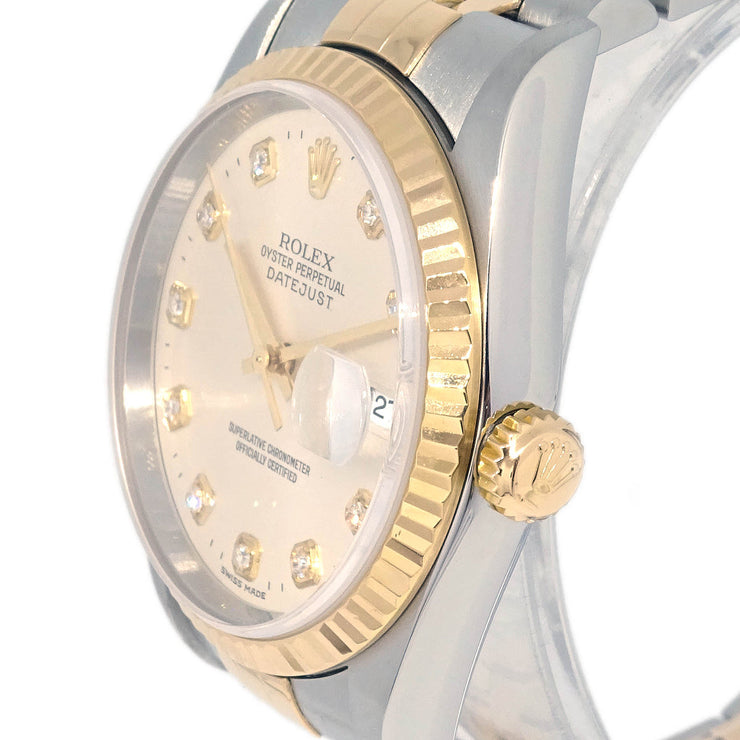 Rolex Oyster Perpetual Datejust Ref.16233 34mm Self-winding Watch 18KYG