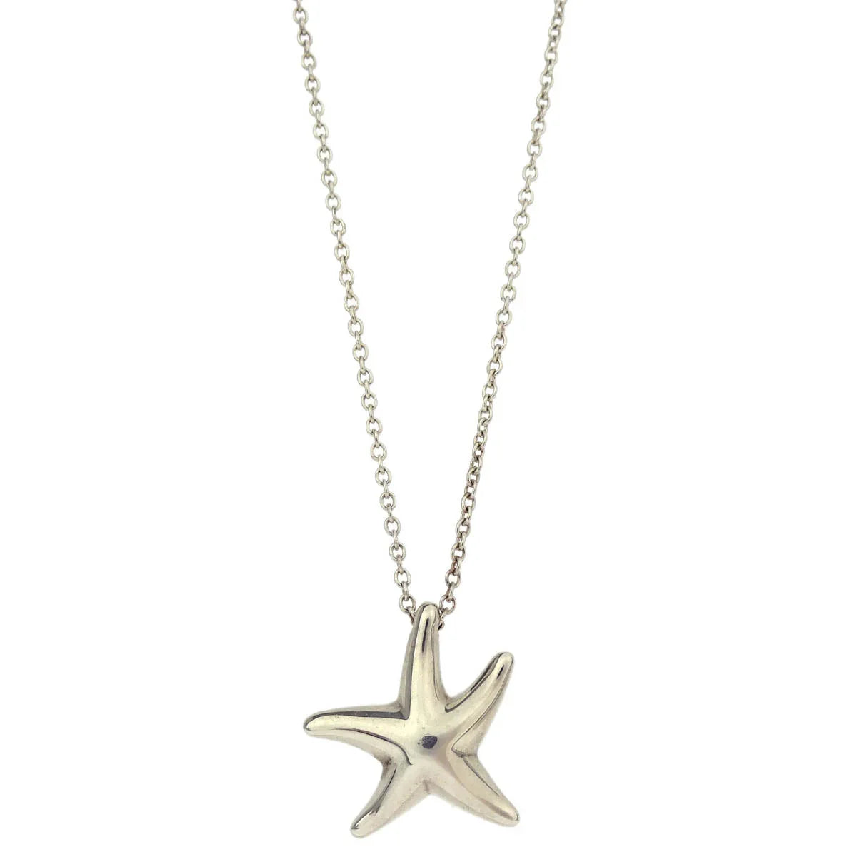 Tiffany & Co. Starfish Pendant Necklace 925 Silver