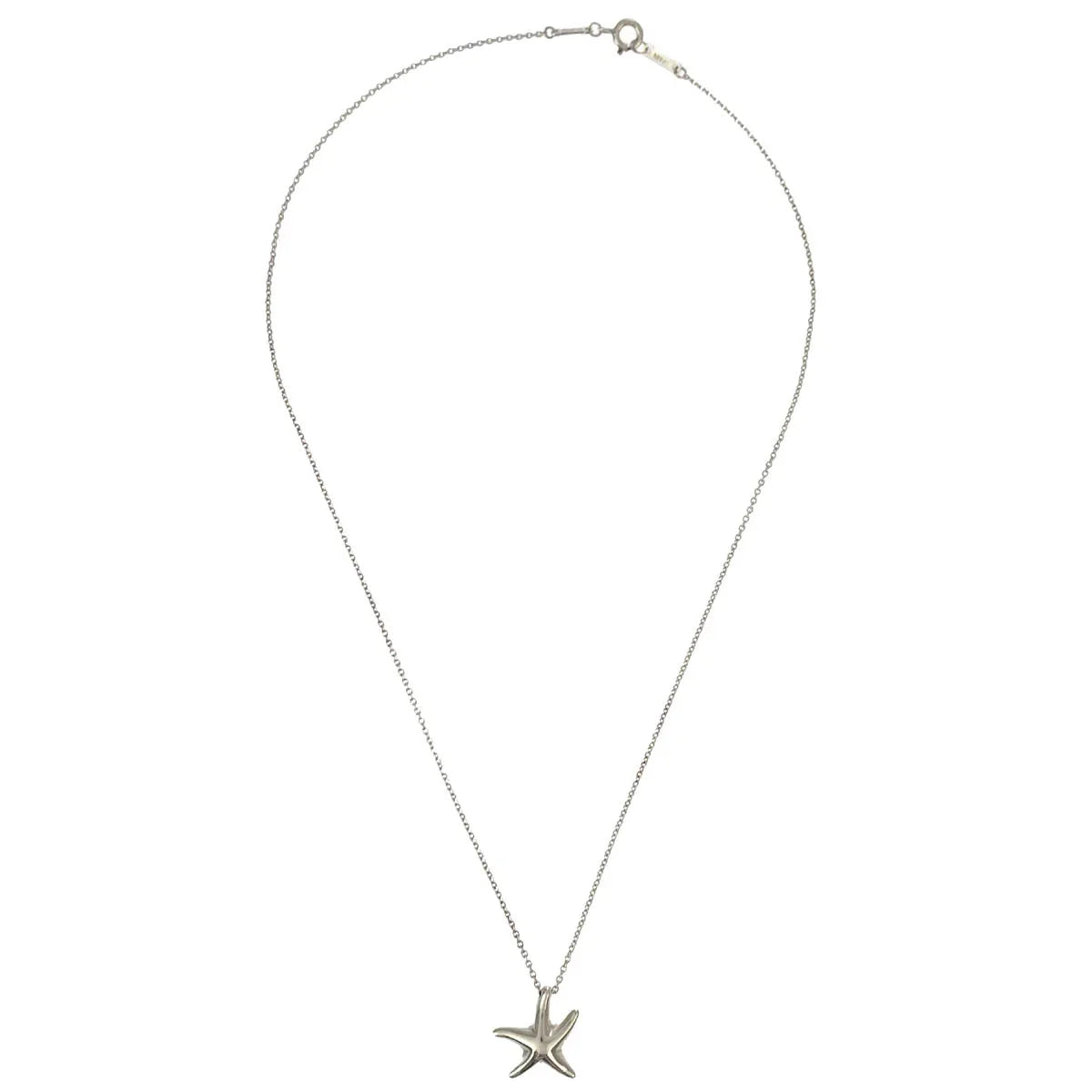 Tiffany & Co. Starfish Pendant Necklace 925 Silver