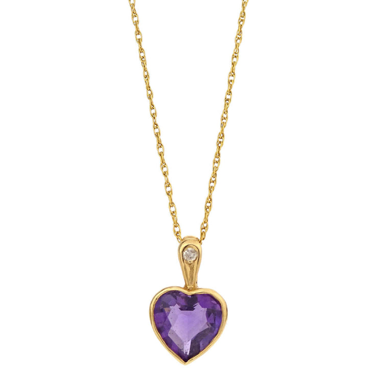 Tiffany & Co. Heart Pendant Necklace 14K Sapphire Diamond