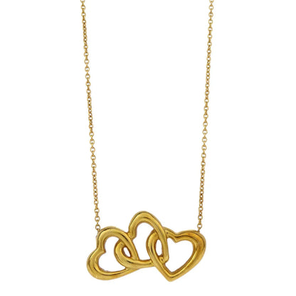 Tiffany & Co. Triple Heart Pendant Necklace 750 Gold