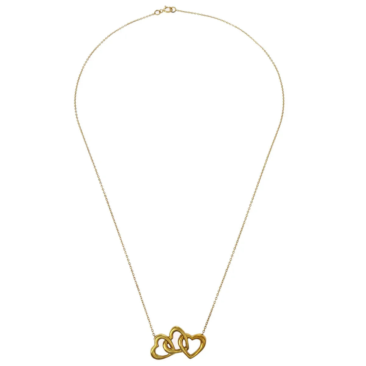 Tiffany & Co. Triple Heart Pendant Necklace 750 Gold