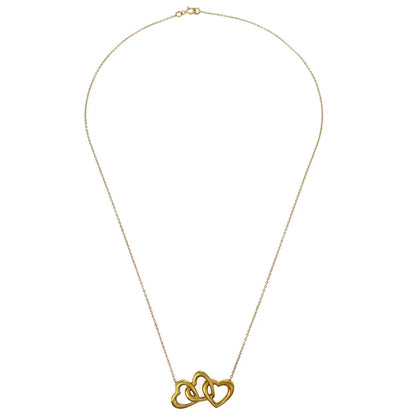 Tiffany & Co. Triple Heart Pendant Necklace 750 Gold