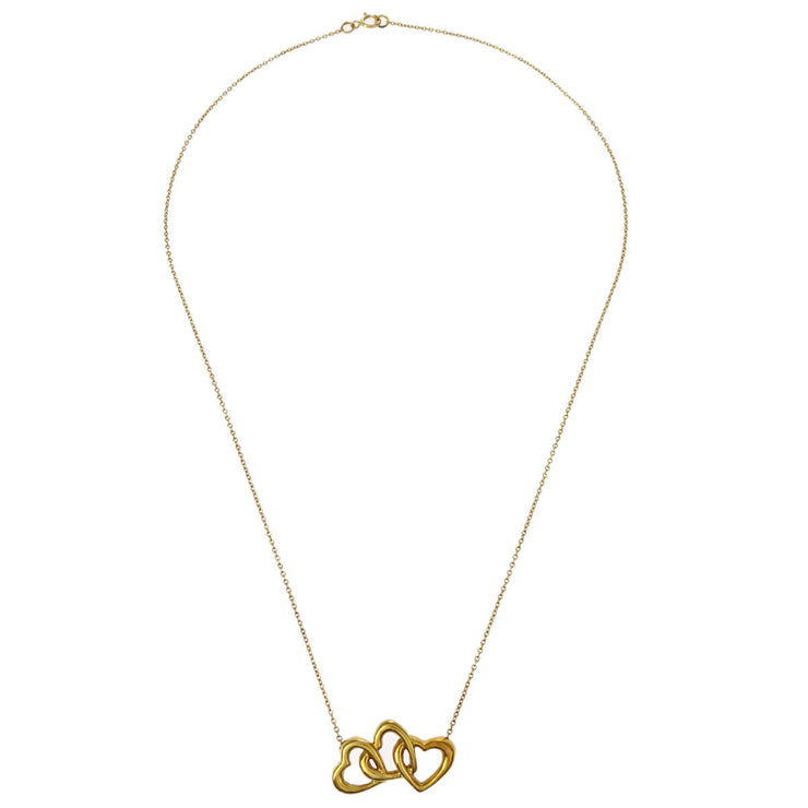 Tiffany & Co. Triple Heart Pendant Necklace 750 Gold