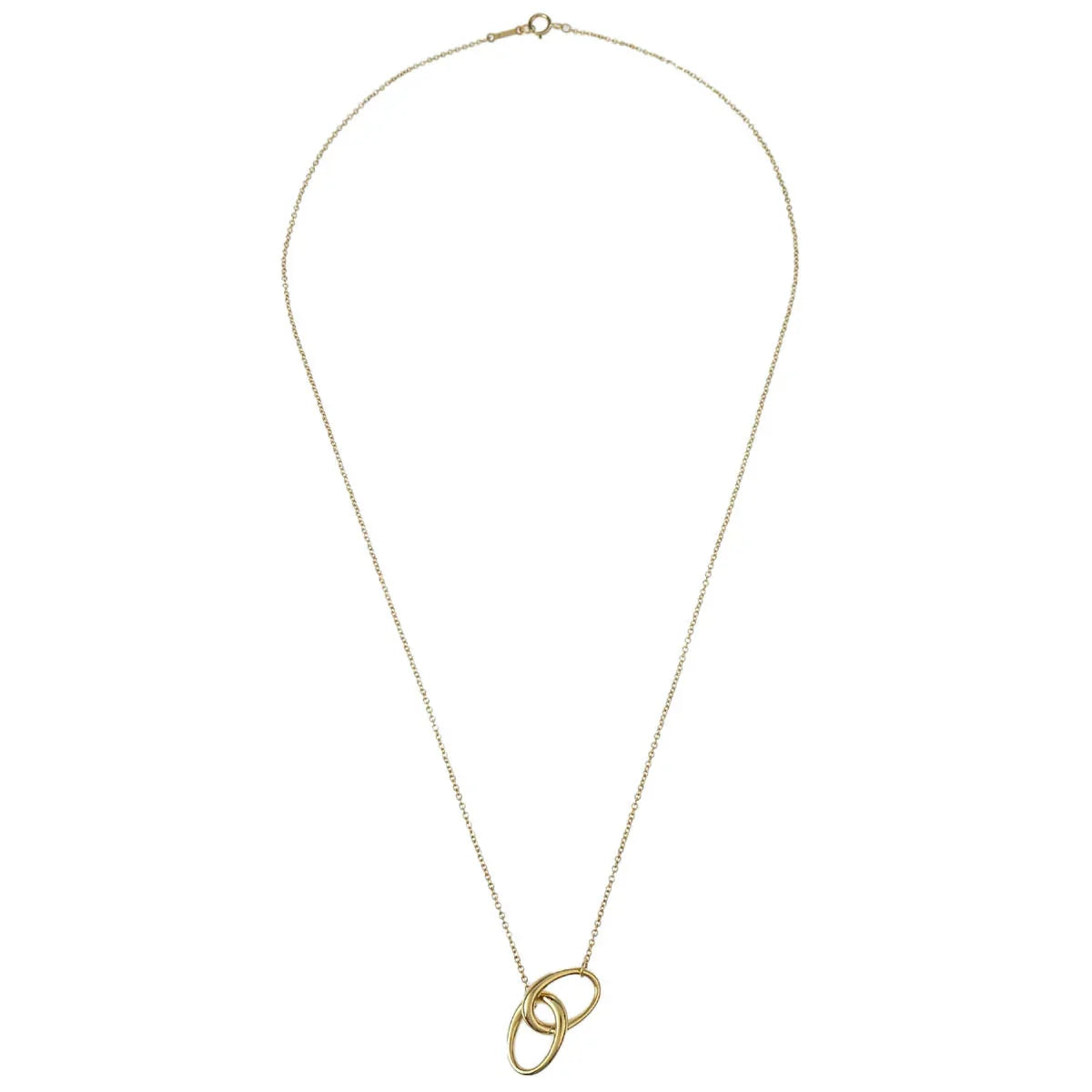 Tiffany & Co. Double Loop Pendant Necklace 750 Gold