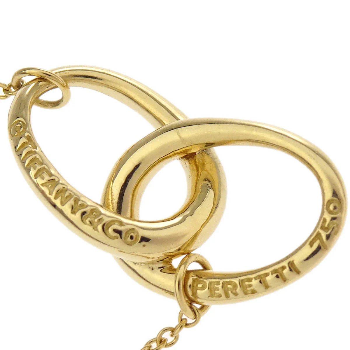 Tiffany & Co. Double Loop Pendant Necklace 750 Gold