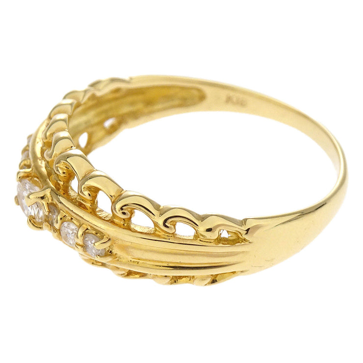 Ring K18 Diamond Gold #54 #14