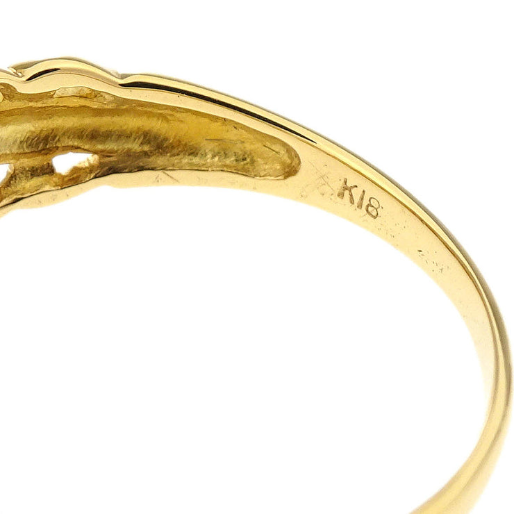 Ring K18 Diamond Gold #54 #14