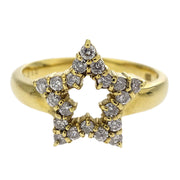 Ring K18 Diamond Gold #50 #10