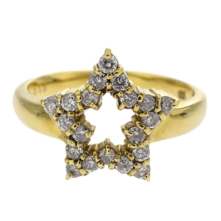 Ring K18 Diamond Gold #50 #10