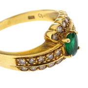 Ring K18 Emerald Diamond #51 #11