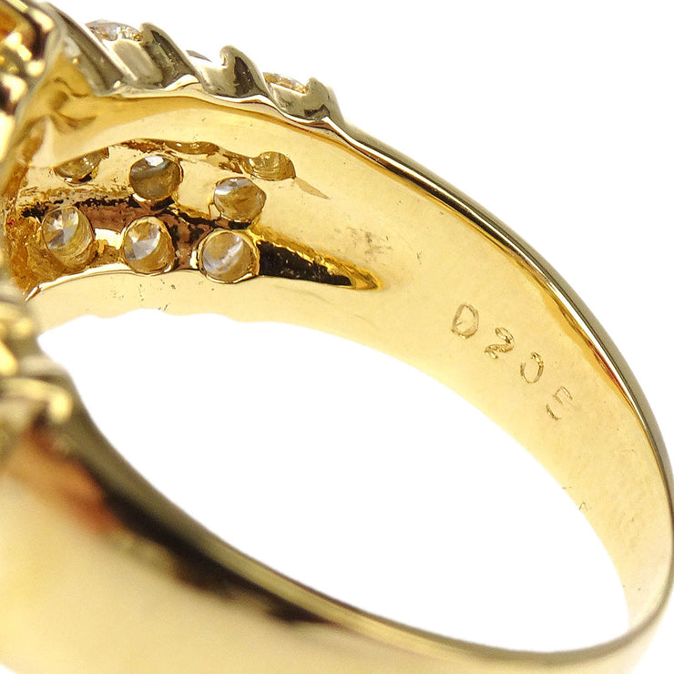Ring K18 Ruby Diamond Gold #55 #15