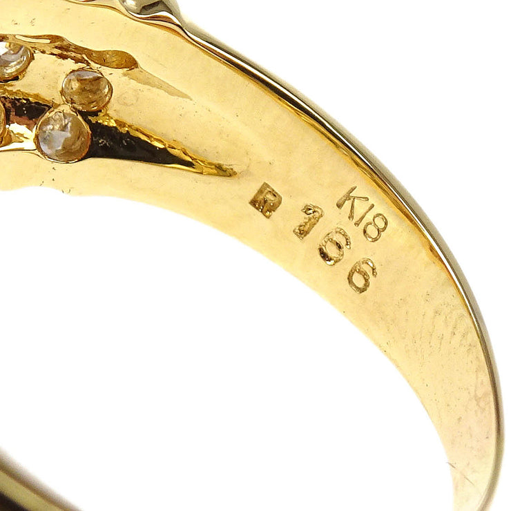 Ring K18 Ruby Diamond Gold #55 #15