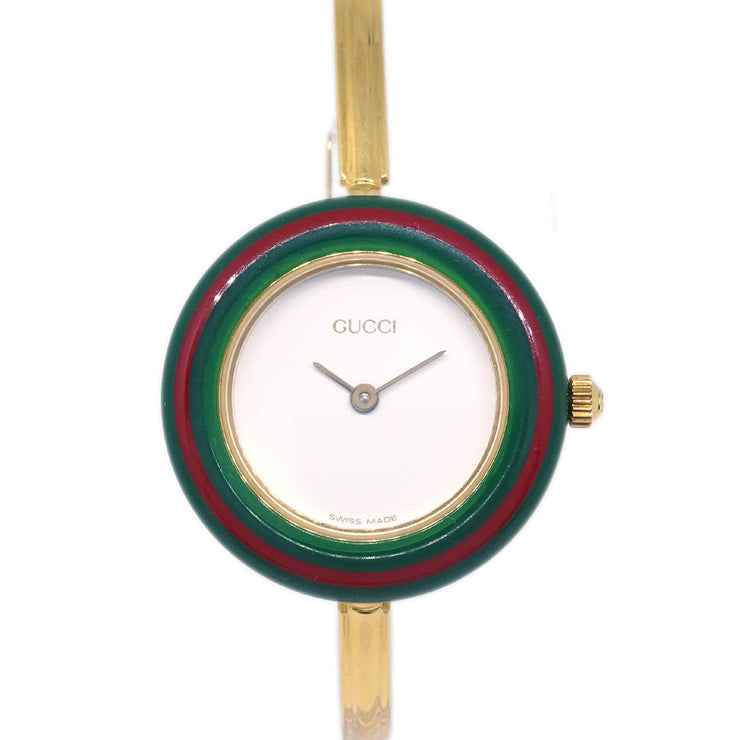 Gucci 11/12.2 Change Bezel Chameleon Quartz Watch SS