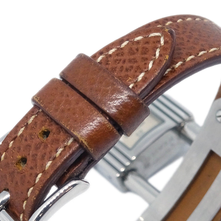 Hermes KE1.210 Kelly Watch Quartz Watch Brown Epsom SS