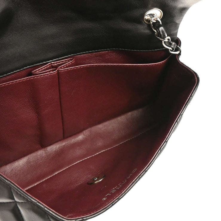 Chanel 2009-2010 Black Lambskin East West Shoulder Bag