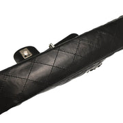 Chanel 2009-2010 Black Lambskin East West Shoulder Bag