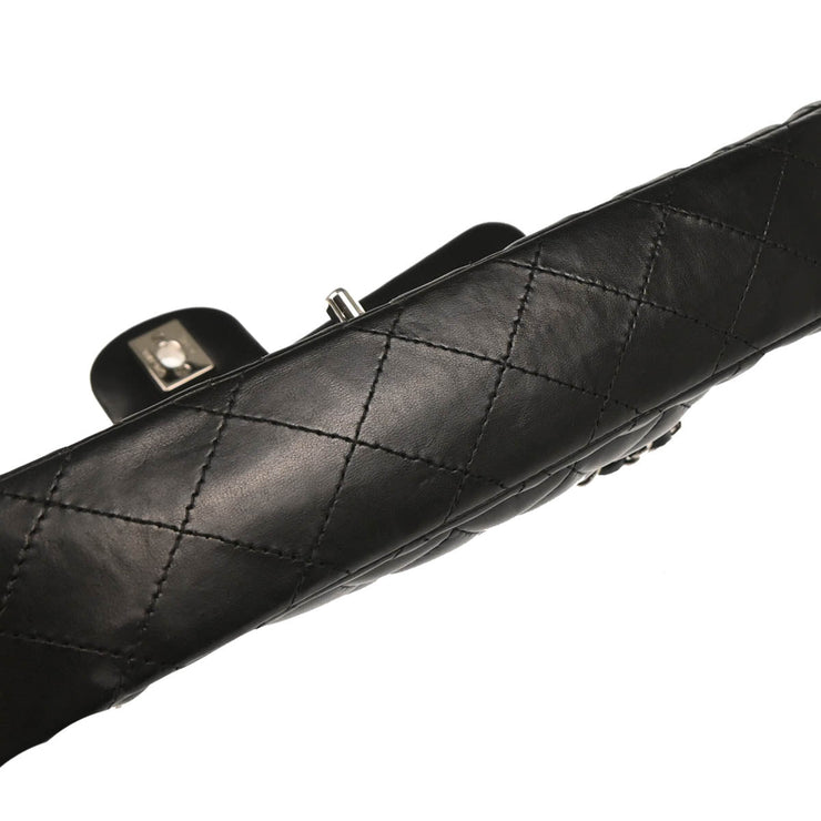 Chanel 2009-2010 Black Lambskin East West Shoulder Bag