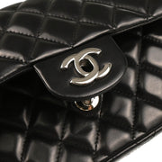 Chanel 2009-2010 Black Lambskin East West Shoulder Bag