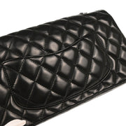 Chanel 2009-2010 Black Lambskin East West Shoulder Bag