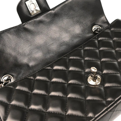Chanel 2009-2010 Black Lambskin East West Shoulder Bag