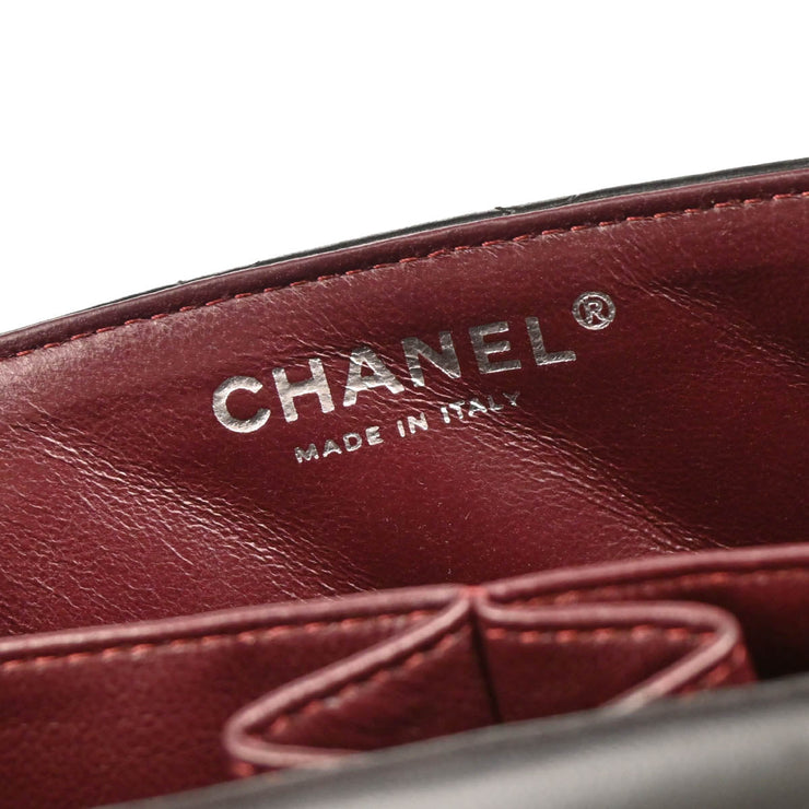 Chanel 2009-2010 Black Lambskin East West Shoulder Bag