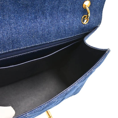 Chanel 1997-1999 Blue Denim Top Handle Handbag