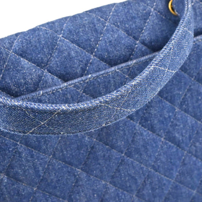 Chanel 1997-1999 Blue Denim Top Handle Handbag