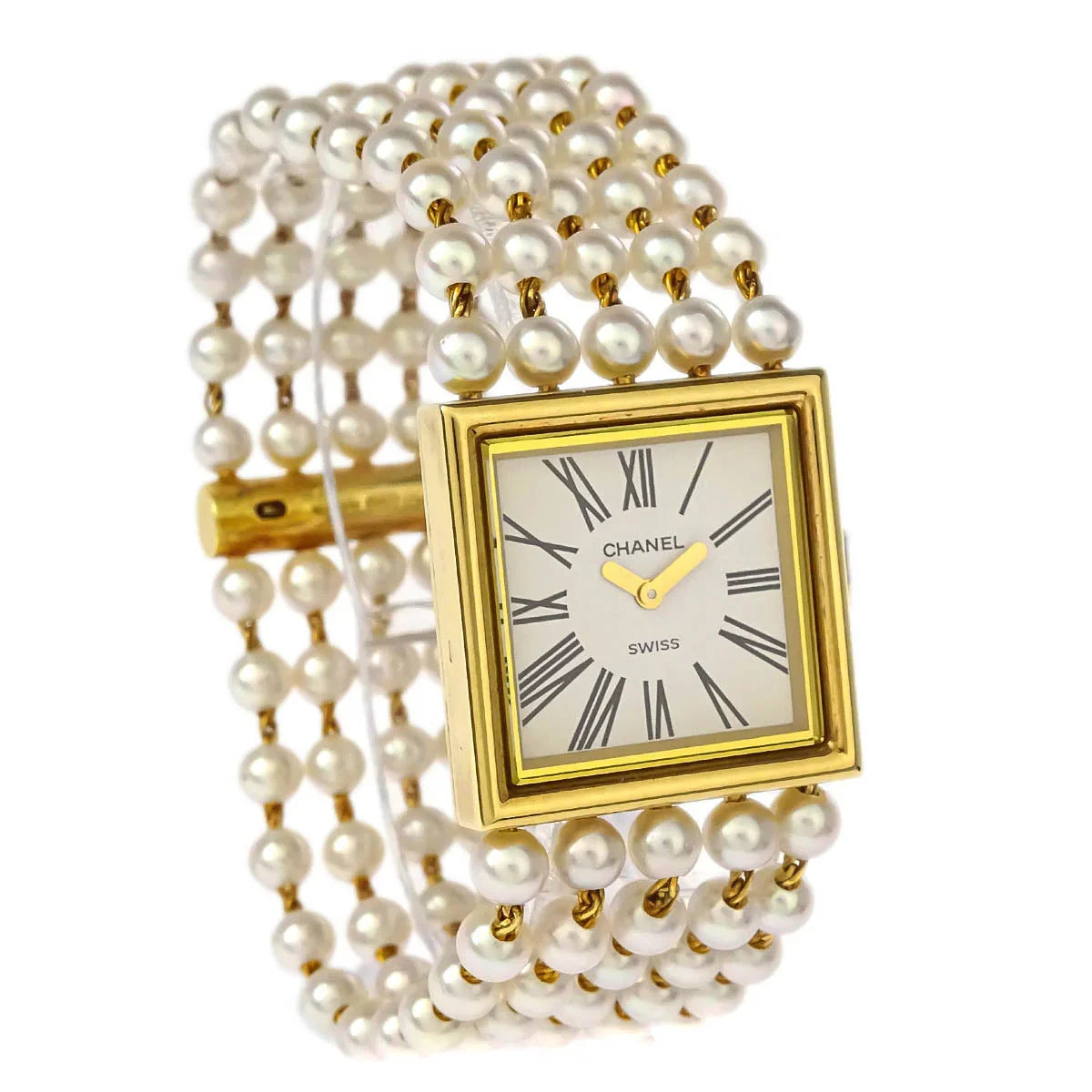 Chanel Mademoiselle Watch Pearl 18KYG #M